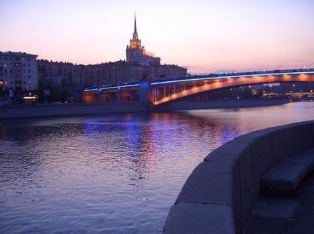 Ночная Москва с подсветкой